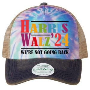 Harris Waltz For WeRe Not Going Back Kamala Harris Waltz Legacy Tie Dye Trucker Hat