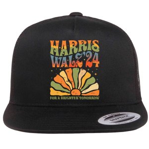 Harris Waltz For A Brighter Tomorrow Kamala Harris Waltz Flat Bill Trucker Hat