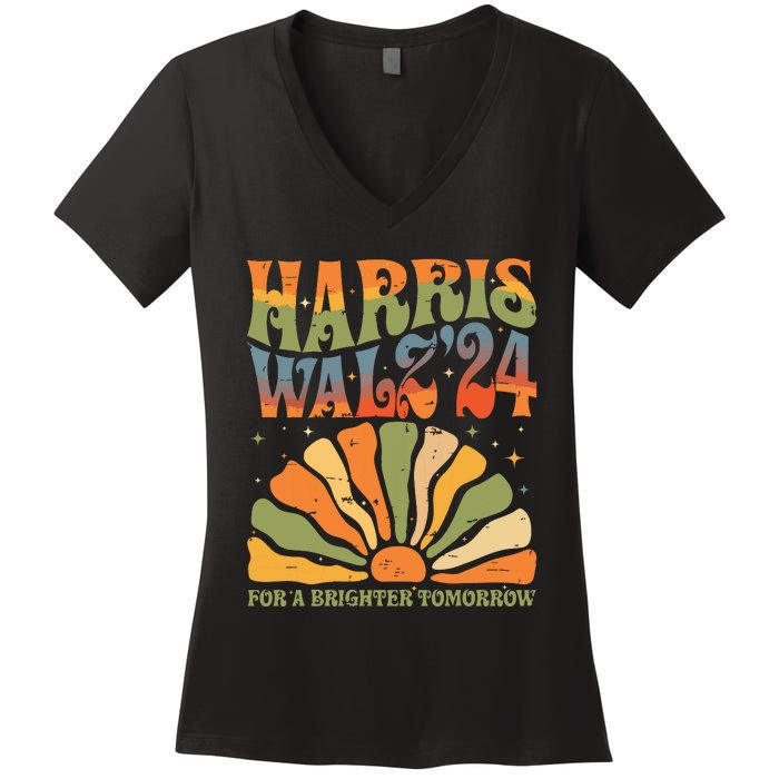 Harris Waltz For A Brighter Tomorrow Kamala Harris Waltz Women's V-Neck T-Shirt