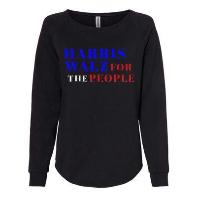 Harris Walz For The People Womens California Wash Sweatshirt