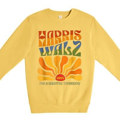 Harris Waltz For A Brighter Tomorrow Boho Aesthetic Premium Crewneck Sweatshirt