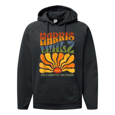 Harris Waltz For A Brighter Tomorrow Boho Aesthetic Performance Fleece Hoodie