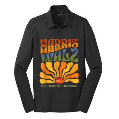 Harris Waltz For A Brighter Tomorrow Boho Aesthetic Silk Touch Performance Long Sleeve Polo