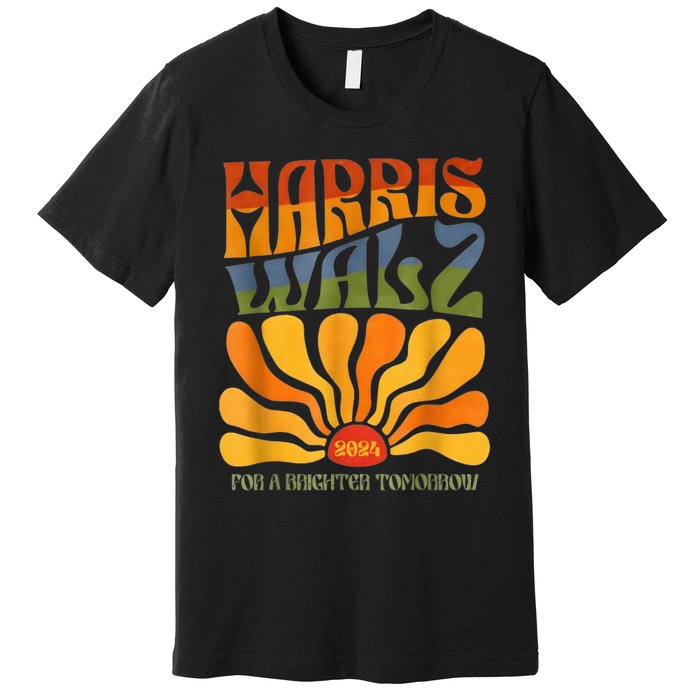 Harris Waltz For A Brighter Tomorrow Boho Aesthetic Premium T-Shirt