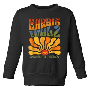 Harris Waltz For A Brighter Tomorrow Boho Aesthetic Toddler Sweatshirt