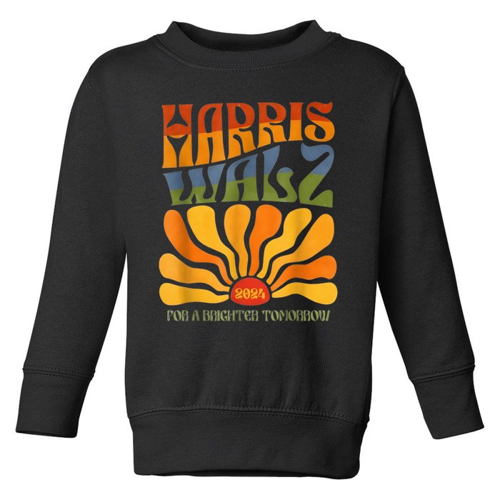 Harris Waltz For A Brighter Tomorrow Boho Aesthetic Toddler Sweatshirt