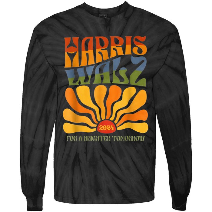 Harris Waltz For A Brighter Tomorrow Boho Aesthetic Tie-Dye Long Sleeve Shirt