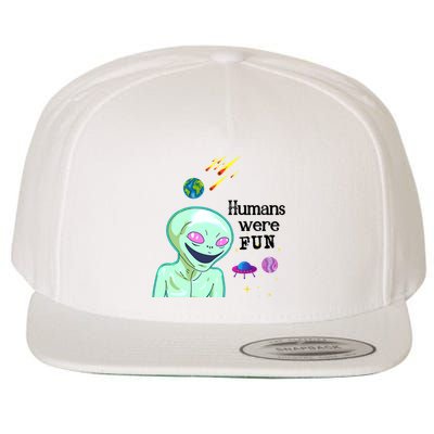 Humans Were Fun Wool Snapback Cap