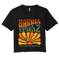 Harris Waltz For A Brighter Tomorrow Boho Aesthetic Women's Crop Top Tee