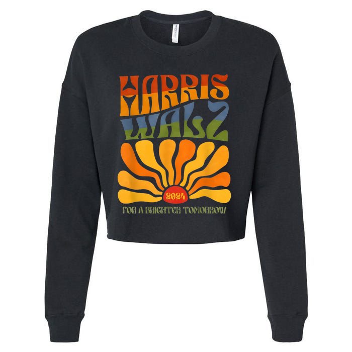 Harris Waltz For A Brighter Tomorrow Boho Aesthetic Cropped Pullover Crew