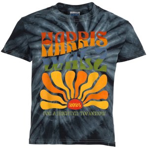 Harris Waltz For A Brighter Tomorrow Boho Aesthetic Kids Tie-Dye T-Shirt