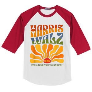 Harris Waltz For A Brighter Tomorrow Boho Aesthetic Kids Colorblock Raglan Jersey