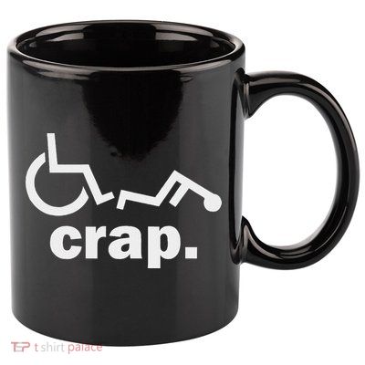 Handicap Wheelchair Funny Wheelchair Fall 11oz C Handle Ceramic Mug