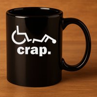 Handicap Wheelchair Funny Wheelchair Fall 11oz C Handle Ceramic Mug