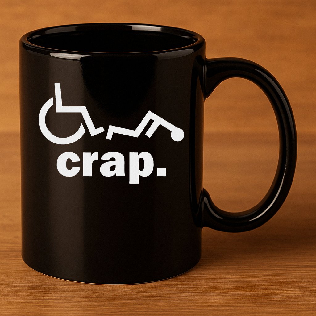 Handicap Wheelchair Funny Wheelchair Fall 11oz C Handle Ceramic Mug