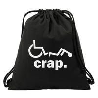 Handicap Wheelchair Funny Wheelchair Fall Drawstring Bag