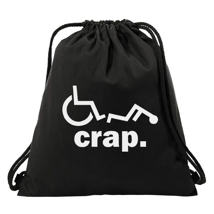 Handicap Wheelchair Funny Wheelchair Fall Drawstring Bag