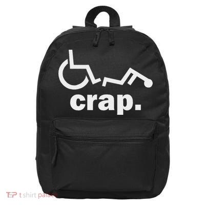 Handicap Wheelchair Funny Wheelchair Fall 16 in Basic Backpack