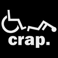 Handicap Wheelchair Funny Wheelchair Fall 16 in Basic Backpack