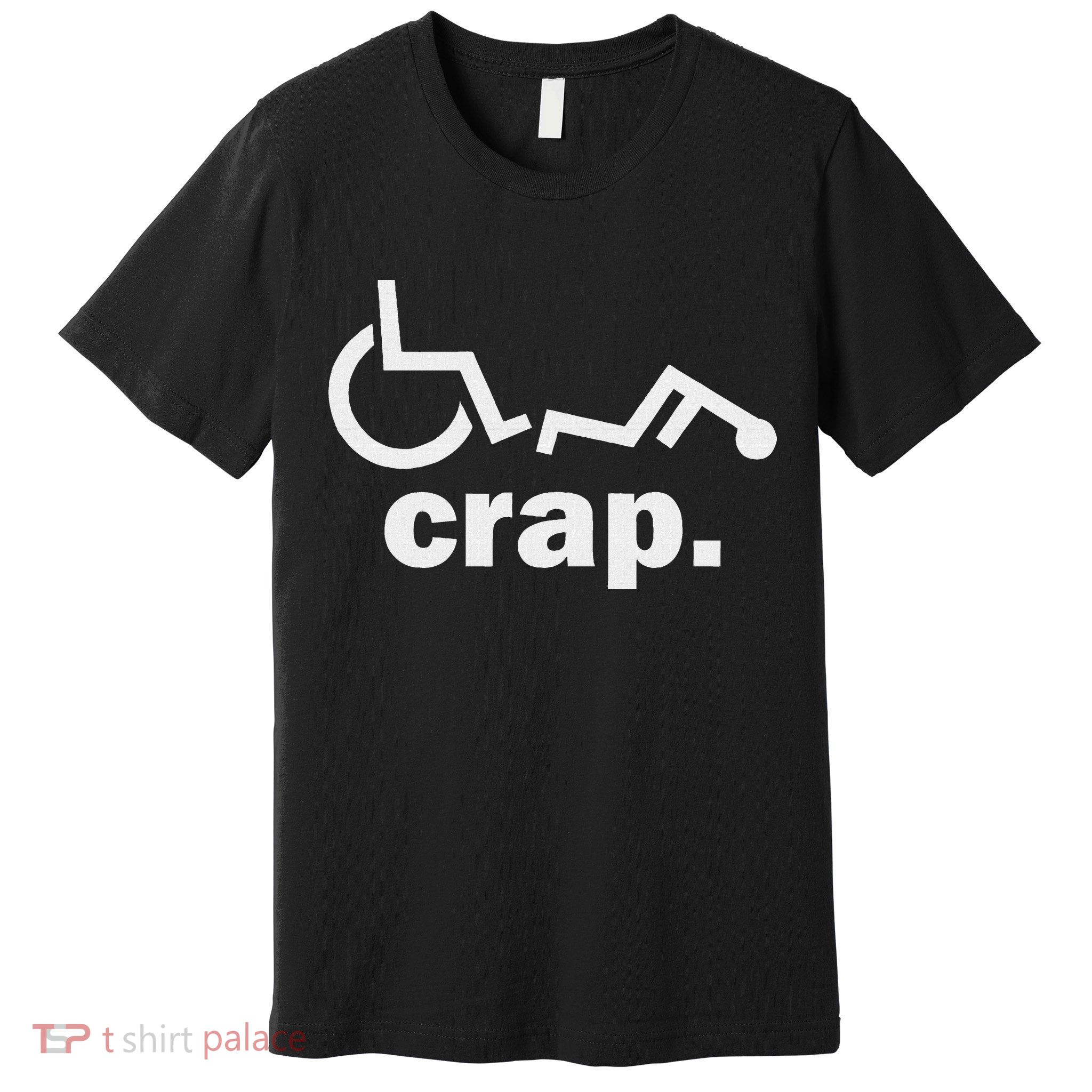 Handicap Wheelchair Funny Wheelchair Fall Premium T-Shirt