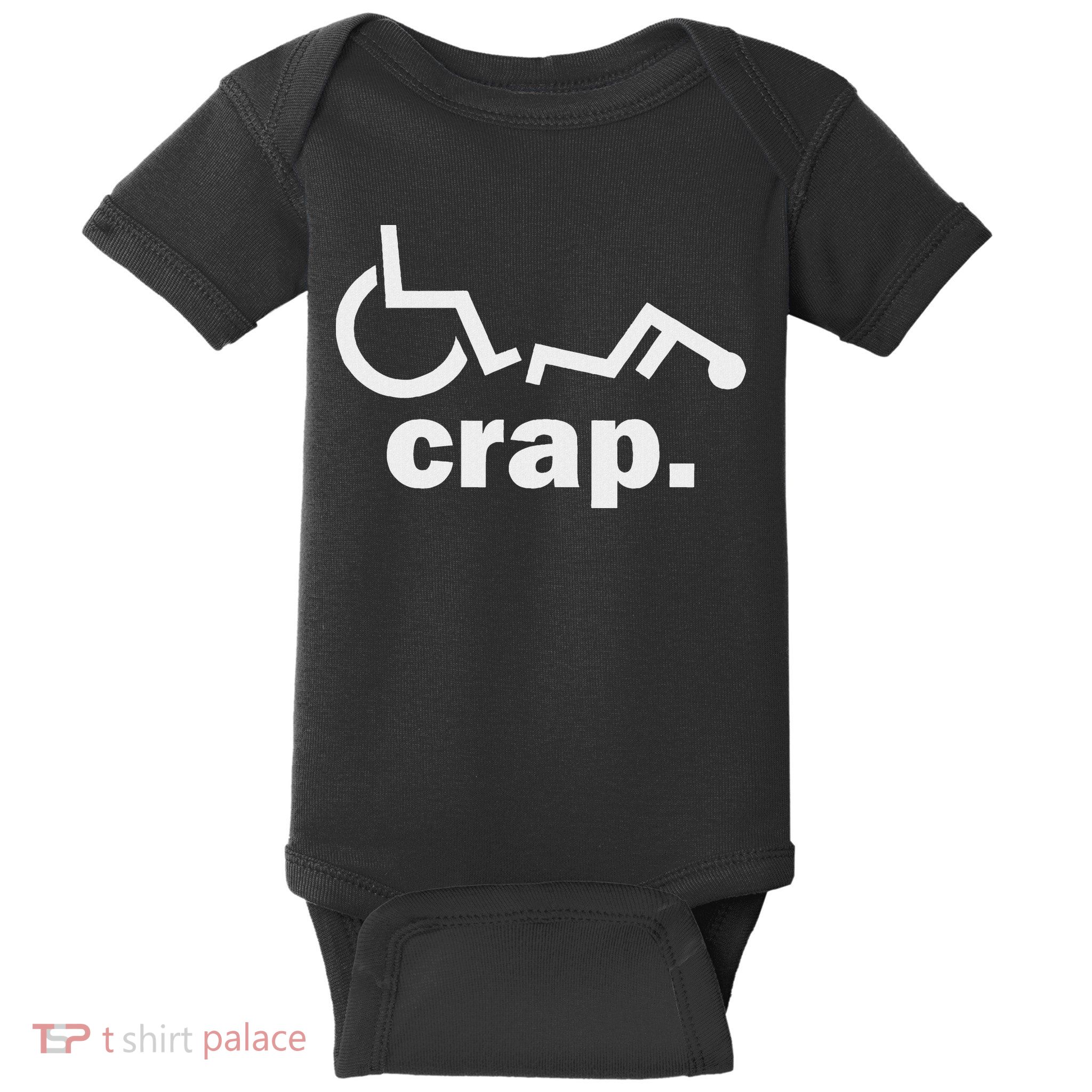 Handicap Wheelchair Funny Wheelchair Fall Baby Bodysuit