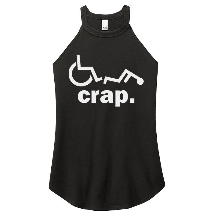 Handicap Wheelchair Funny Wheelchair Fall Women's Perfect Tri Rocker Tank