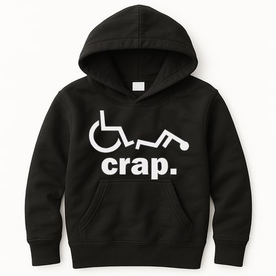 Handicap Wheelchair Funny Wheelchair Fall Kids Hoodie