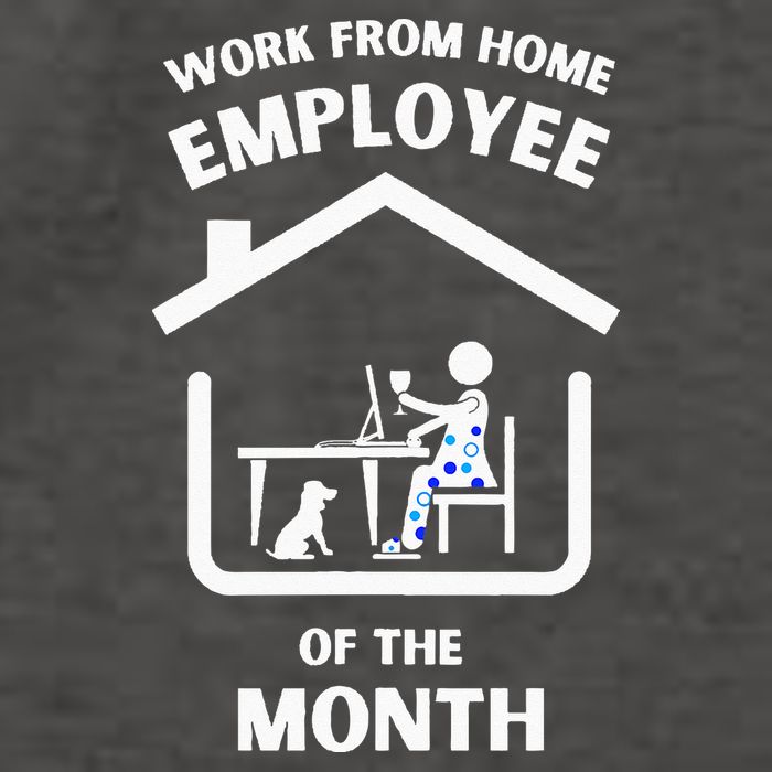 Her Work From Home Employee Of The Month Vector Backpack