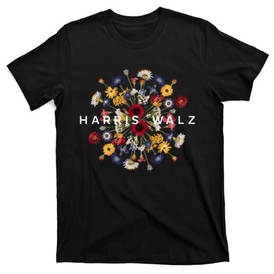 Harris Walz Flower Mandala Central Bloom T-Shirt