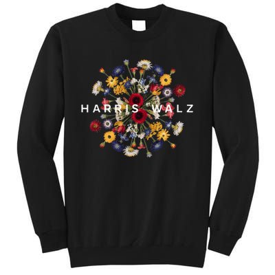 Harris Walz Flower Mandala Central Bloom Tall Sweatshirt