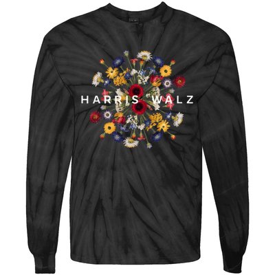 Harris Walz Flower Mandala Central Bloom Tie-Dye Long Sleeve Shirt