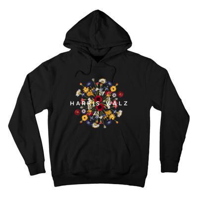 Harris Walz Flower Mandala Central Bloom Tall Hoodie