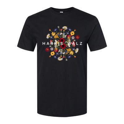 Harris Walz Flower Mandala Central Bloom Softstyle CVC T-Shirt