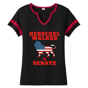 Herschel Walker For Senate Ladies Halftime Notch Neck Tee