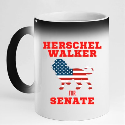 Herschel Walker For Senate 11oz Black Color Changing Mug