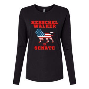 Herschel Walker For Senate Womens Cotton Relaxed Long Sleeve T-Shirt