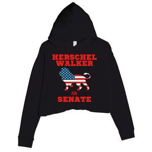 Herschel Walker For Senate Crop Fleece Hoodie