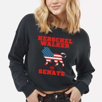 Herschel Walker For Senate Cropped Pullover Crew