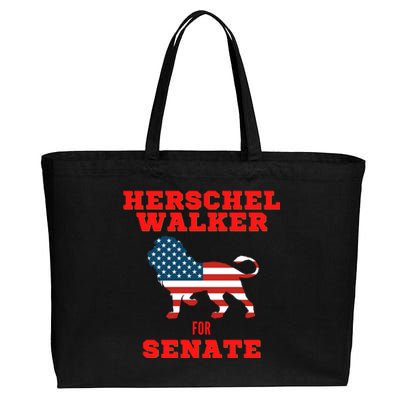 Herschel Walker For Senate Cotton Canvas Jumbo Tote