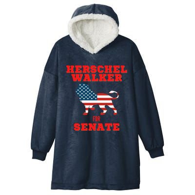 Herschel Walker For Senate Hooded Wearable Blanket