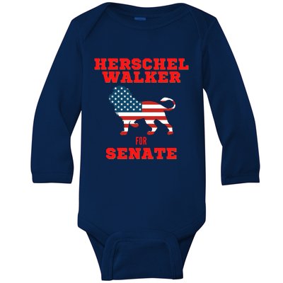 Herschel Walker For Senate Baby Long Sleeve Bodysuit