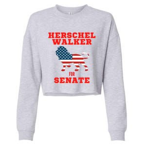 Herschel Walker For Senate Cropped Pullover Crew