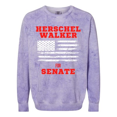 Herschel Walker For Senate 2 Colorblast Crewneck Sweatshirt