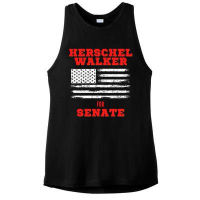 Herschel Walker For Senate 2 Ladies PosiCharge Tri-Blend Wicking Tank