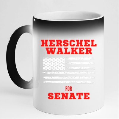 Herschel Walker For Senate 2 11oz Black Color Changing Mug