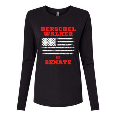 Herschel Walker For Senate 2 Womens Cotton Relaxed Long Sleeve T-Shirt