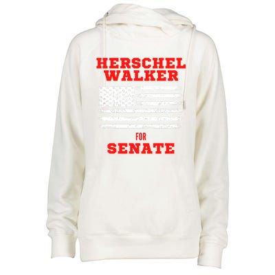 Herschel Walker For Senate 2 Womens Funnel Neck Pullover Hood