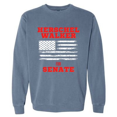 Herschel Walker For Senate 2 Garment-Dyed Sweatshirt