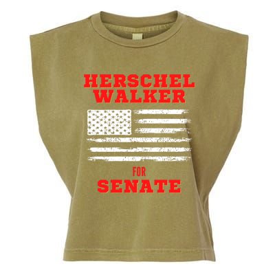 Herschel Walker For Senate 2 Garment-Dyed Women's Muscle Tee