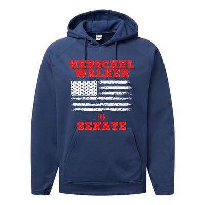 Herschel Walker For Senate 2 Performance Fleece Hoodie